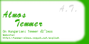 almos temmer business card